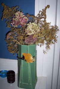 Dried goldenrod and hydrangea
